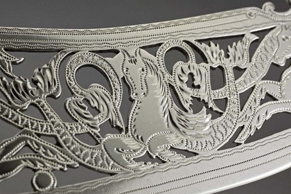 Victorian Silver Fish Servers - Sea Horses, John Stone, Exeter